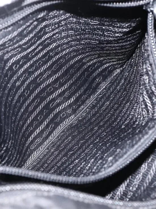 PRADA Shoulder Bag Nylon Black Silver Auth bs32792 - Picture 12 of 16